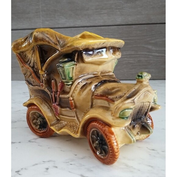 Vintage Ford Model A Ceramic Car Jalopy Automobile Planter Japan Car Collection - Picture 10 of 10
